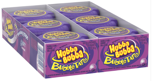 (S1 - 06) Box - Hubba Bubba Bubble Tape - Grape 56g x 12 Units - SugarMarket.ca
