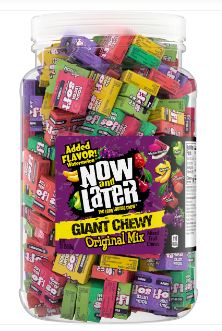 (S1 - 06) Box - Mexico - Now & Later Giant Chewy Original Mix Tub - 2.7 lbs x 1 Tub - SugarMarket.ca