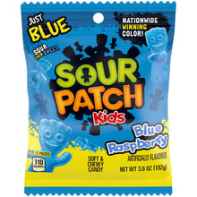 (S1 - 06) Box - Mexico - Sour Patch Kids - Blue Raspberry Peg Bag 3.6oz (102g) x 12 Units - SugarMarket.ca