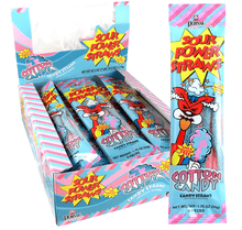 (S1 - 06) Box - Netherlands - Dorval - Sour Power Straws - Cotton Candy 1.75oz (50g) x 24 units - SugarMarket.ca