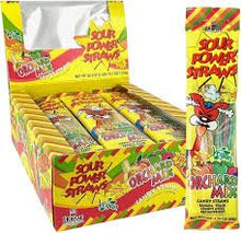 (S1 - 06) Box - Sour Power Straws - Orchard Fruit Mix 1.75oz (50g) x 24 Units - SugarMarket.ca