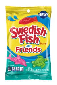 (S1 - 06) Box - Turkey - Swedish Fish and FRIENDS PEG Bag 8.04oz (228g) x 12 units - SugarMarket.ca