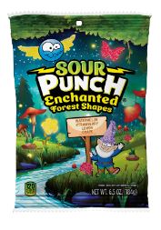 (S1 - 06) Box - US - Sour Punch Enchanted Forest Shapes Peg Bag - 6.5oz(184g) x 9 Units - SugarMarket.ca