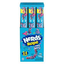 (S1 - 06) Box - US - Wonka Nerds Rope Very Berry 24 ct - SugarMarket.ca