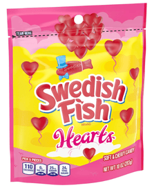 (S1 - 06) Box - Valentine - Swedish Fish Hearts SUB 10oz (283g) x 6 Bags - SugarMarket.ca