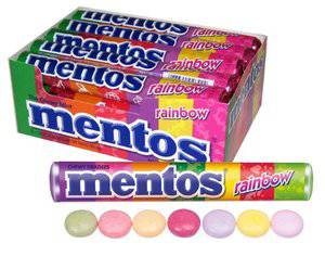 (S1 - 06) BRAZIL - Mentos Rainbow Roll 1.32 oz (37g) x 1 Unit - SugarMarket.ca