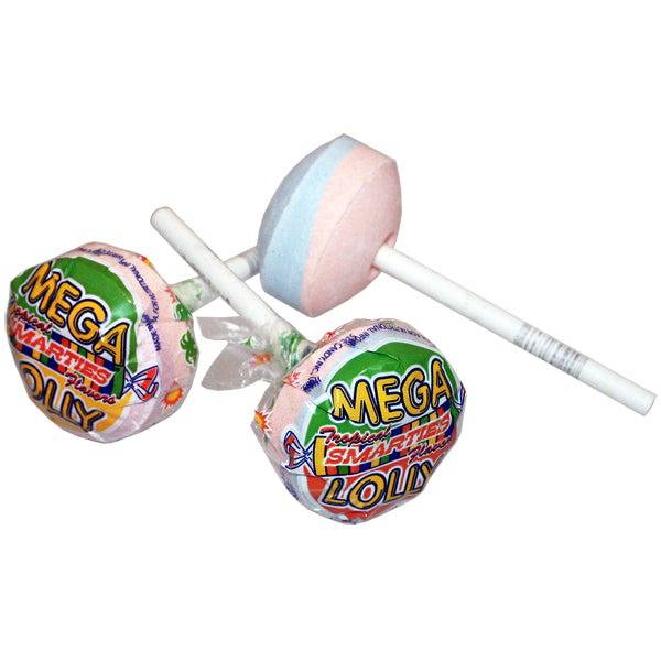 (S1 - 06) Canada - Tub - Smarties Mega Double Lollies 1.1 oz (31g) x 1 Unit - SugarMarket.ca