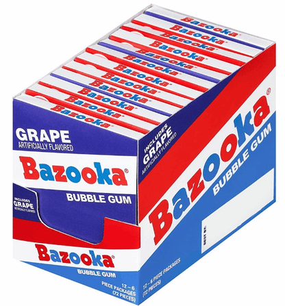 (S1 - 06) Tunisia - Gum - Topps Bazooka Throwback Mini Wallet Pack (6pc) - 1.50oz (42g) x 1 unit - SugarMarket.ca