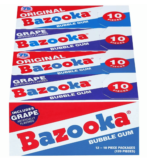 (S1 - 06) Tunisia - Gum - Topps Bazooka Wallet Pack (10pc) x 1 unit - SugarMarket.ca