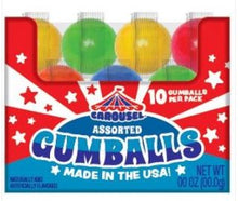 (S1 - 06) US - Carousel 10 Gumball Tube Assorted x 1 Unit - SugarMarket.ca