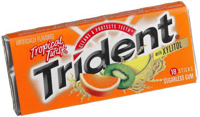 (S1 - 06) US - Gum - Trident Value Pack Tropical Twist 1.9g x 1 unit - SugarMarket.ca