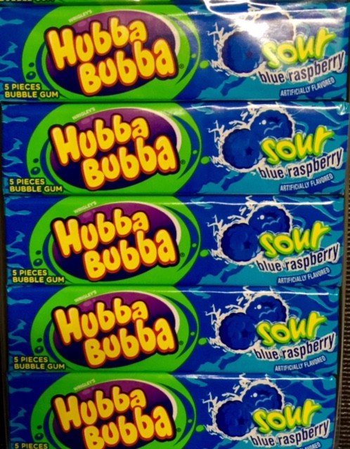 (S1 - 06) US - Hubba Bubba - Sour Blue Raspberry 8g x 1 unit - SugarMarket.ca