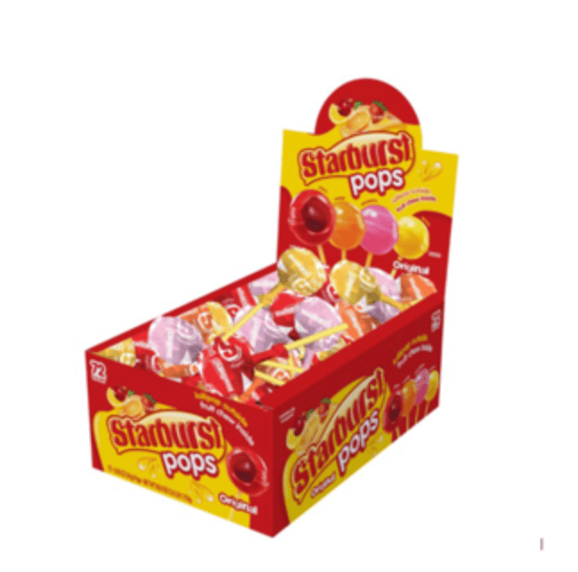 (S1 - 06) Us - Spangler Starburst Pops 0.85 oz (24g) x 1 Unit - SugarMarket.ca