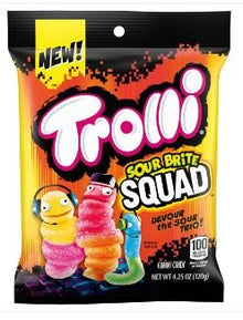(S1 - 06) Us - Trolli Peg Bag - Sour Brite Squad 4.25oz(120g) x 1 Unit - SugarMarket.ca