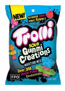 (S1 - 06) Us - Trolli Peg Bag - Sour Bursting Crawlers 4.25oz(120g) x 1 Unit - SugarMarket.ca