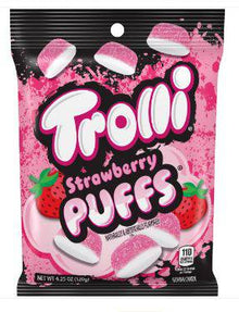 (S1 - 06) US - Trolli Peg Bag - Strawberry Puff 4.25oz(120g) x 1 Unit - SugarMarket.ca