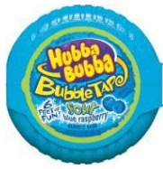 (S1 - 06)Box - US - Gum - Wrigley Bubble Tape Sour Blue Raspberry 12 units - SugarMarket.ca