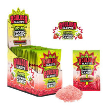 (S1 - 07) Box - CHINA - Koko Boulder Blast Popping Candy - SOUR Strawberry - 10gx 24 Units - SugarMarket.ca
