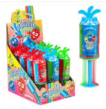 (S1 - 07) Box - Koko Triple Squeeze Candy 1.9oz (54g) x 12 Units - SugarMarket.ca