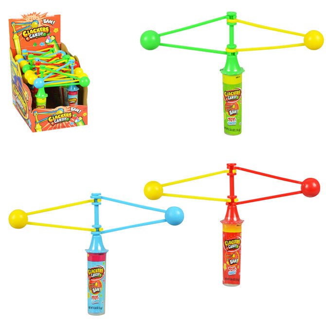 (S1 - 07) CHINA - Koko Novelty Clacker Toy & Candy .56oz x 1 unit - SugarMarket.ca