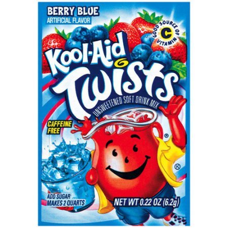 (S1 - 07) US - Kool - Aid unsweetened 2QT - Berry Blue (Mixed Berry) 0.15oz(4g) x 1 unit - SugarMarket.ca