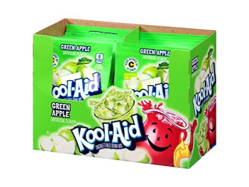 (S1 - 07) US - Kool - Aid unsweetened 2QT - Green Apple 0.15oz(4g) x 1 unit - SugarMarket.ca