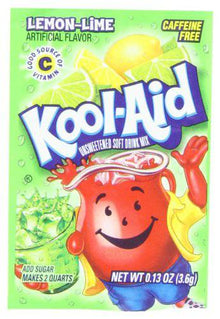 (S1 - 07) US - Kool - Aid unsweetened 2QT - Lemon Lime 0.15oz(4g) x 1 unit - SugarMarket.ca