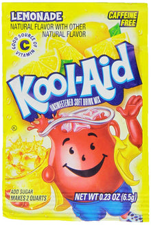 (S1 - 07) US - Kool - Aid unsweetened 2QT - Lemonade 0.15oz(4g) x 1 unit - SugarMarket.ca