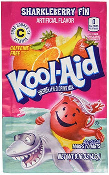 (S1 - 07) US - Kool - Aid unsweetened 2QT - Sharkleberry Fin 0.15oz(4g) x 1 unit - SugarMarket.ca