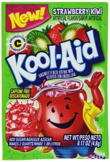 (S1 - 07) US - Kool - Aid unsweetened 2QT - Strawberry Kiwi 0.15oz(4g) x 1 unit - SugarMarket.ca
