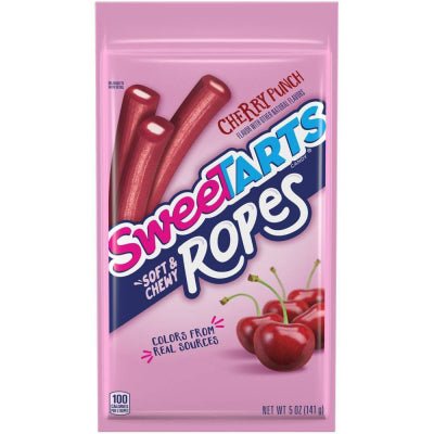 (S1 - 08) Box - US - Peg Bag - Wonka SweeTarts Ropes Cherry Punch - 5oz x12 Units - SugarMarket.ca