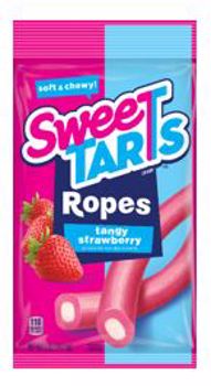 (S1 - 08) Box - US - Peg Bag - Wonka Sweetarts Ropes Tangy Strawberry - 5oz x 12ct - SugarMarket.ca