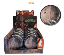 (S1 - 09) China - Halloween - BOSTON AMERICAN TRICK R TREAT SAM SOUR CANDY TIN x 1 unit - SugarMarket.ca