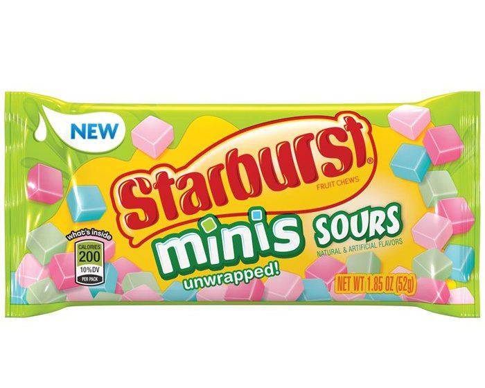 (S1 - 09) US - Starburst Mini Sours - Standard Size 1.85 oz x 24 units - SugarMarket.ca