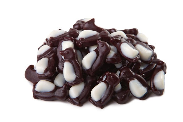 (S1 - 10) Bulk - Huer - Small Peach Penguins x 1 kg - SugarMarket.ca