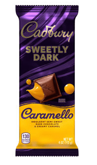 (S2 - 01) Box - CADBURY CARAMELLO Sweetly Dark XL Bar 4oz (113g) x 14 Units - SugarMarket.ca