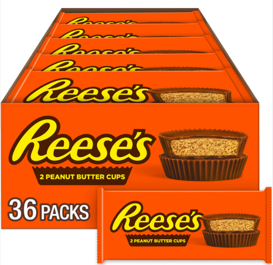 (S2 - 01) Box - Reese Milk Choc Peanut Butter Cup Standard Bar 1.5oz(42g) x 36 Units - SugarMarket.ca