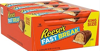 (S2 - 01) Box - Us - Hershey Reese Fast Break - King Size 3.5 oz (99.23g) x 18 units - SugarMarket.ca