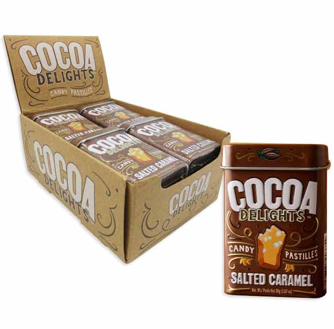 (S2 - 02) Box - Canada - BIG SKY - COCOA DELIGHTS - SALTED CARAMEL (30.33g) X 12 UNITS - SugarMarket.ca