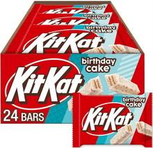 (S2 - 02) Box - Us - Kit Kat Birthday Cake Standard Size 1.5 oz x 24 units - SugarMarket.ca