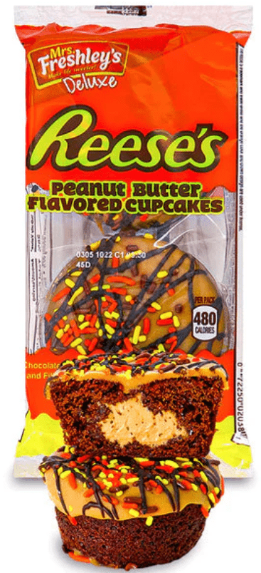 (S2 - 02) US - Mrs. Freshley's Reeses PB - Chocolate Cupcakes 4.5Oz (128g) x 1 unit (BEST BEFORE 27 OCTOBER,2025) - SugarMarket.ca