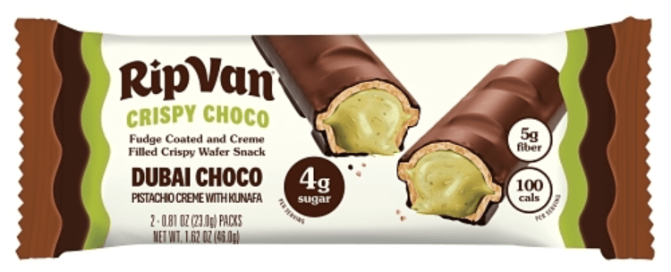 (S2-03) Box - Rip Van - Crispy Dubai Choco (Pistachio Creme with Kunafa) 1.62oz (46g) x 12 Units - SugarMarket.ca