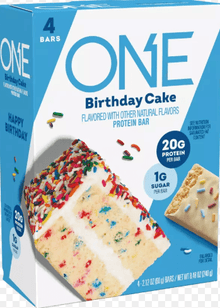 (S2 - 03) Box - US - Hershey ONE Birthday Cake Flavored Protein Standard Bar 2.12oz(60g) x 12 Units - SugarMarket.ca