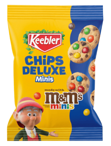 (S2 - 03) Box - US - Keebler Chips Deluxe - M&M minis Cookie 1oz (28g) x 12 units - SugarMarket.ca