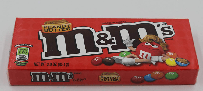 (S2 - 03) Box - US - M&M - Peanut Butter Box - 3oz (85.1g) x 12 Units - SugarMarket.ca