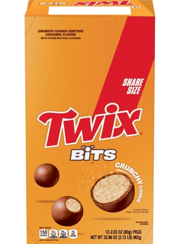 (S2 - 03) Box - US - Twix Bits Share Size 2.83oz (80g) x 12 Units - SugarMarket.ca