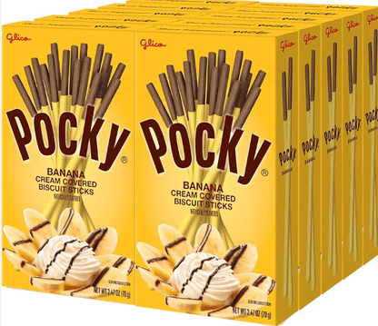 (S2 - 04) Box - Indonesia - Pocky Chocolate Banana - 2.47oz (70g) x 10 Units - SugarMarket.ca
