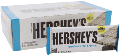 (S2 - 04) Box - Us - HERSHEY Cookie n Creme 1.55oz( 43g) x 36 Units - SugarMarket.ca