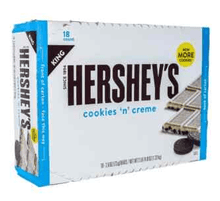 (S2 - 04) Box - US - Hershey Cookie n Creme - King Size - 2.6 oz (73.70g) x 18 units - SugarMarket.ca
