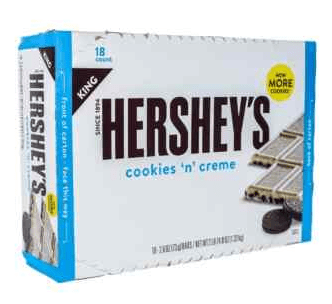 (S2 - 04) Box - US - Hershey Cookie n Creme - King Size - 2.6 oz (73.70g) x 18 units - SugarMarket.ca